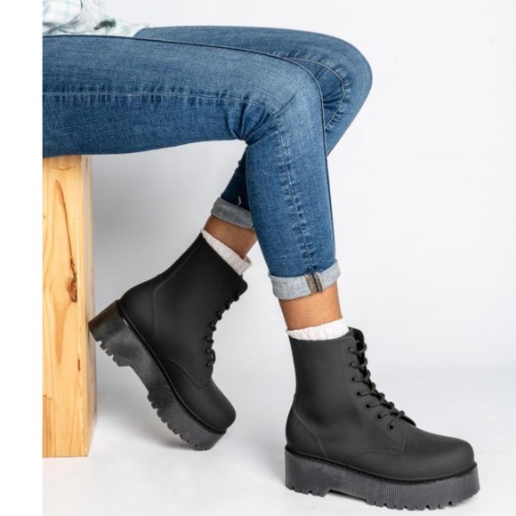 Jeffrey Campbell Torrent-2 Waterproof Platform Rain Boot - Picture 2 of 6
